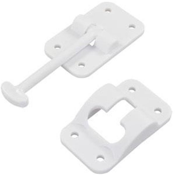 Jr Products JR PRODUCTS 10414 Exterior Hardware RV 3.5 in. Nylon T-Style Holder Polar White J45-10414